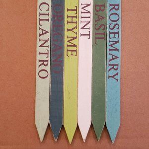 NWT WOOD HERB GARDEN MARKERS